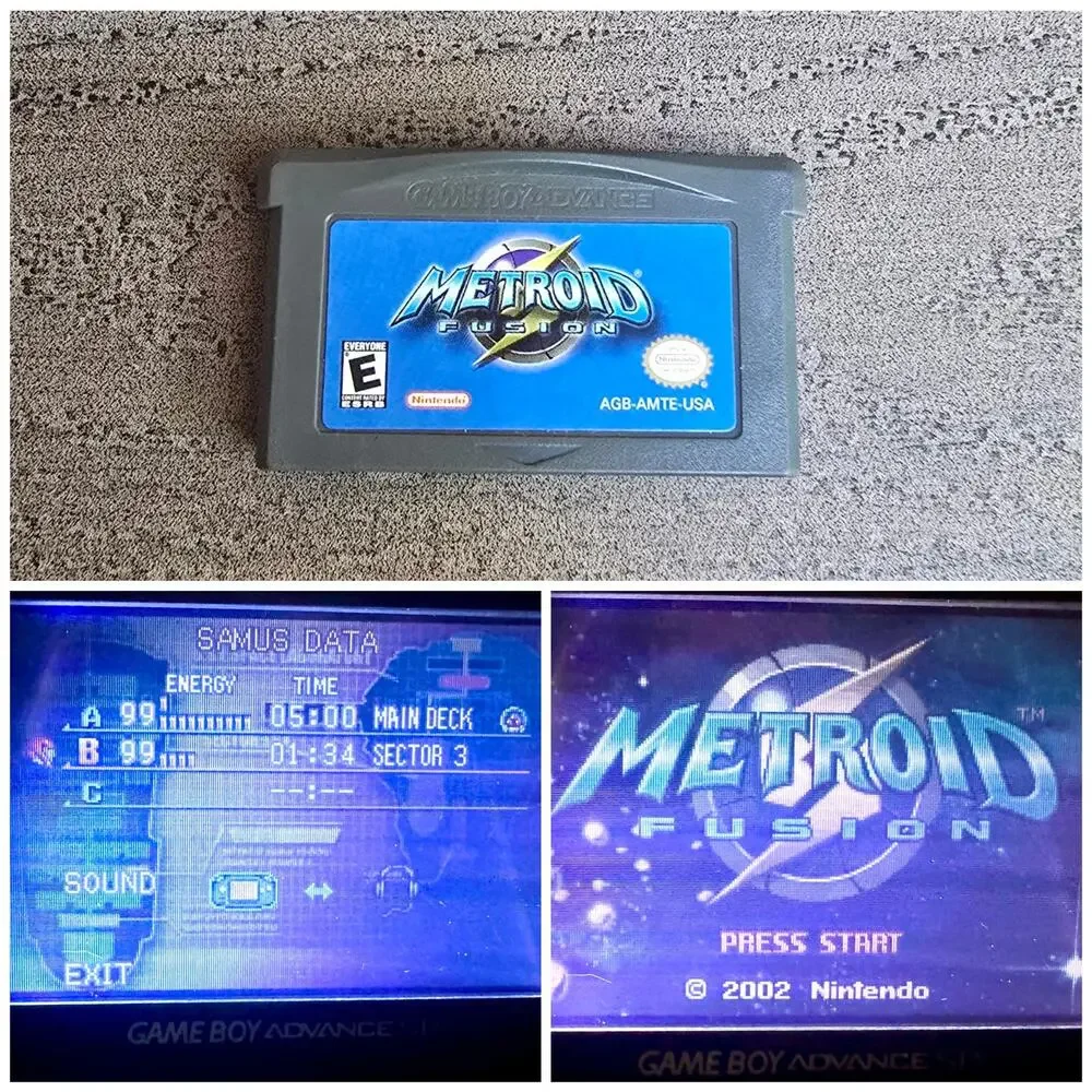 Metroid Fusion Nintendo Game Boy Advance GBA Cartridge Battery Working Authentic